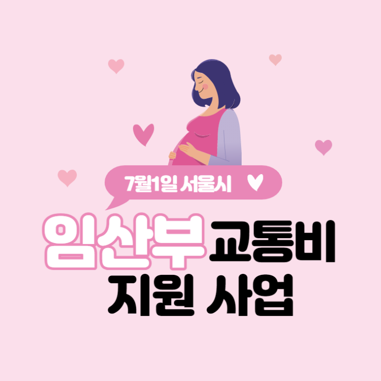 서울시 임산부 교통비 지원 │ 신청 방법 │ 7월1일부터 70만원 지원